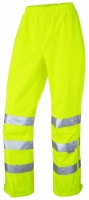 Ladies Waterproof Yellow Breathable Overtrousers EN471
